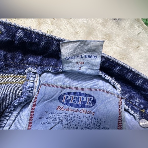 Pepe Jeans 80s Vintage Button Fly Acid Washed High Rise Denim Jeans Size 29 - Picture 5 of 10